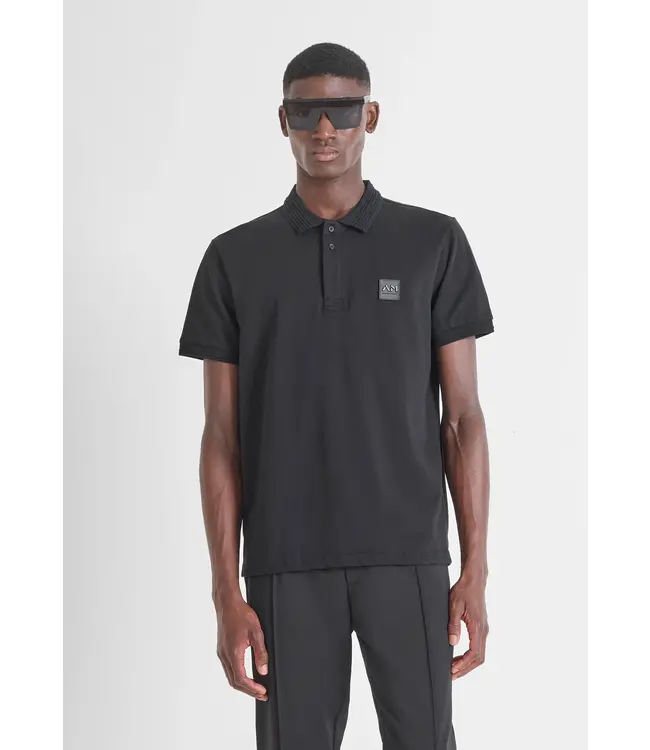 Antony Morato MMKS02577-FA100258 REGULAR FIT COTTON JERSEY POLO SHIRT WITH SMALL LOGO PATCH - REGULAR FIT