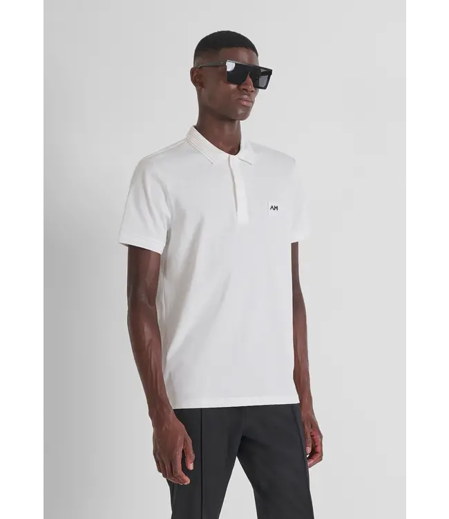 Antony Morato MMKS02577-FA100258 REGULAR FIT COTTON JERSEY POLO SHIRT WITH SMALL LOGO PATCH - REGULAR FIT
