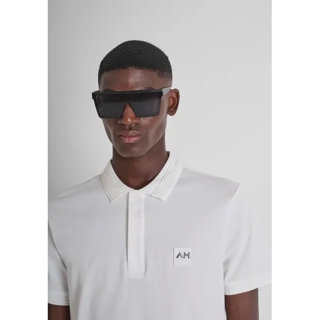 Antony Morato MMKS02577-FA100258 REGULAR FIT COTTON JERSEY POLO SHIRT WITH SMALL LOGO PATCH - REGULAR FIT