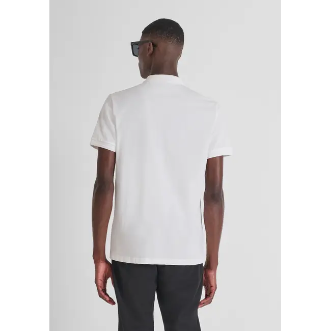 Antony Morato MMKS02577-FA100258 REGULAR FIT COTTON JERSEY POLO SHIRT WITH SMALL LOGO PATCH - REGULAR FIT