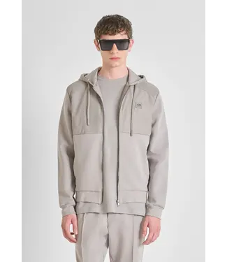 Antony Morato ZIP SWEATSHIRT IN COTTON BLEND WITH CONTRASTING FABRIC - REGULAR FIT