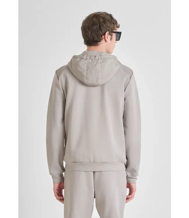 Antony Morato MMFL01100-FA150168 ZIP SWEATSHIRT IN COTTON BLEND WITH CONTRASTING FABRIC - REGULAR FIT