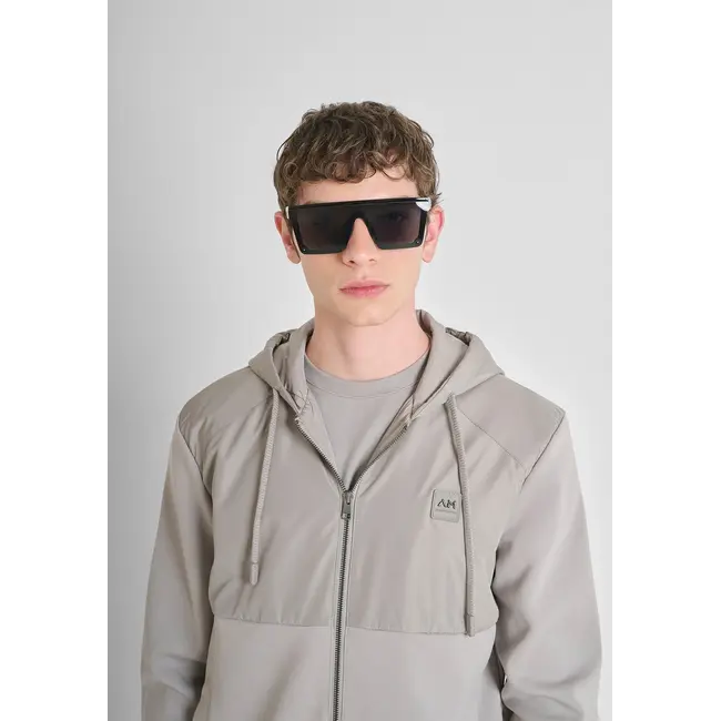 Antony Morato MMFL01100-FA150168 ZIP SWEATSHIRT IN COTTON BLEND WITH CONTRASTING FABRIC - REGULAR FIT