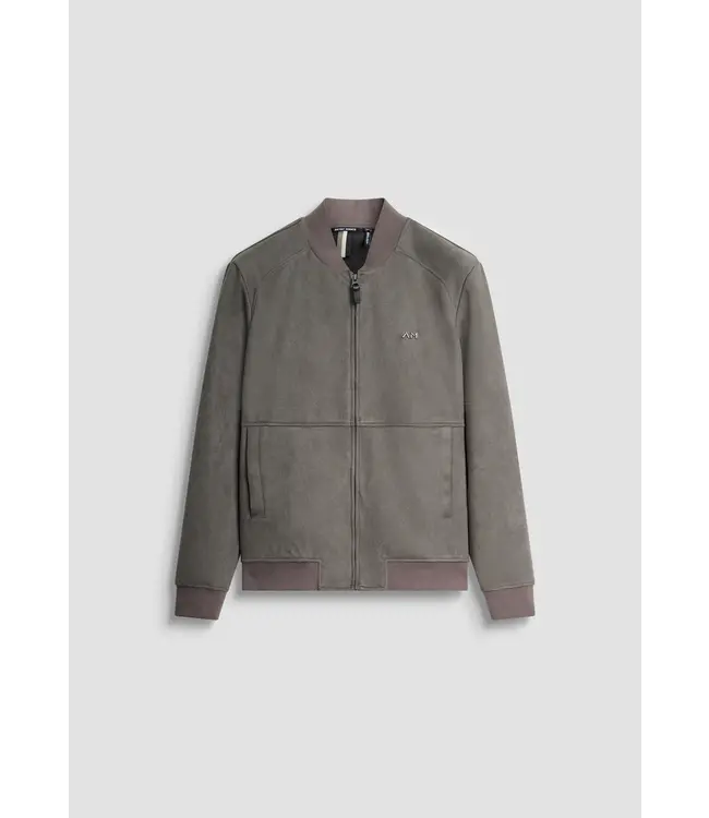 Antony Morato MMFL01089-FA150207 SWEATSHIRT IN STRETCH FAUX SUEDE FABRIC WITH LOGOED METAL BADGE - REGULAR FIT