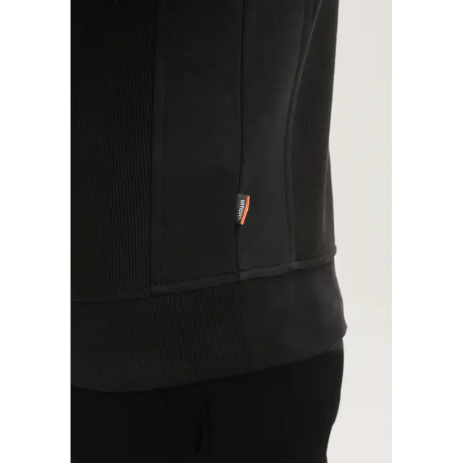 Gabbiano 775775 Halfzip ottoman structuur sweater Black - Regular Fit