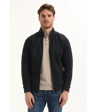 Gabbiano Geometrisch knitted patroon vest Navy  - Regular Fit
