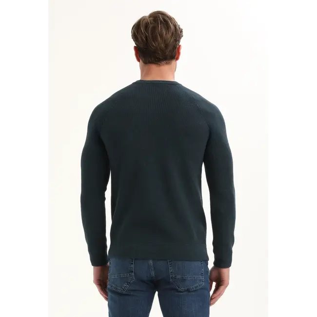 Gabbiano Gabbiano 615766 Modieuze chenille trui Navy - Regular Fit
