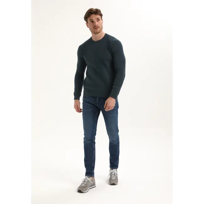 Gabbiano Gabbiano 615766 Modieuze chenille trui Navy - Regular Fit