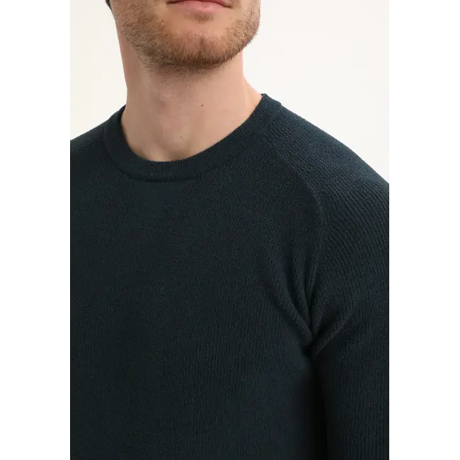 Gabbiano Gabbiano 615766 Modieuze chenille trui Navy - Regular Fit