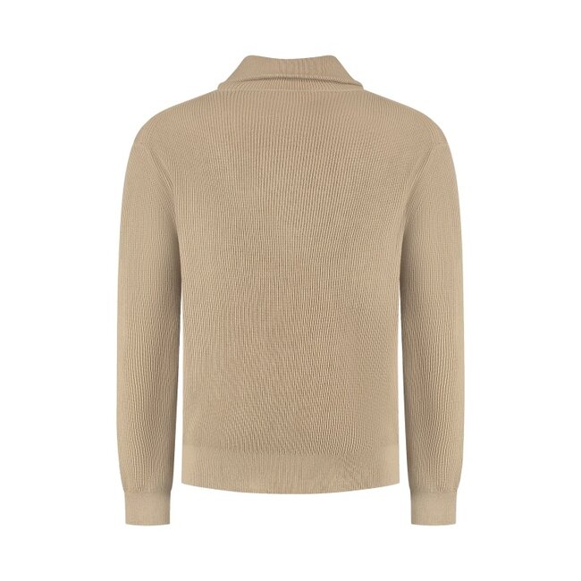 PurePath (by PureWhite) PurePath 25030806 Rib Knit Half-zip Sweater - Loose Fit
