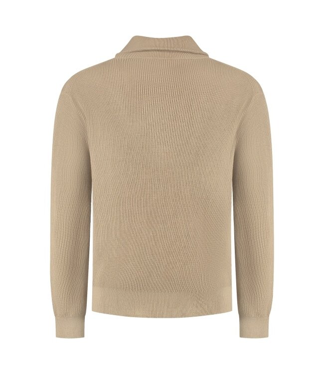 PurePath (by PureWhite) PurePath 25030806 Rib Knit Half-zip Sweater - Loose Fit