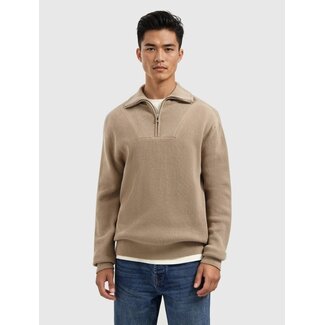 PurePath (by PureWhite) Rib Knit Half-zip Sweater - Loose Fit