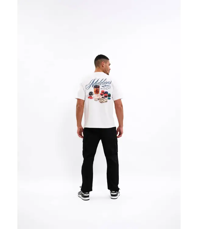 Malelions Malelions Men Playing Cards T-Shirt White - Regular Fit