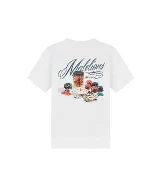 Malelions Playing Cards T-Shirt White - Regular Fit