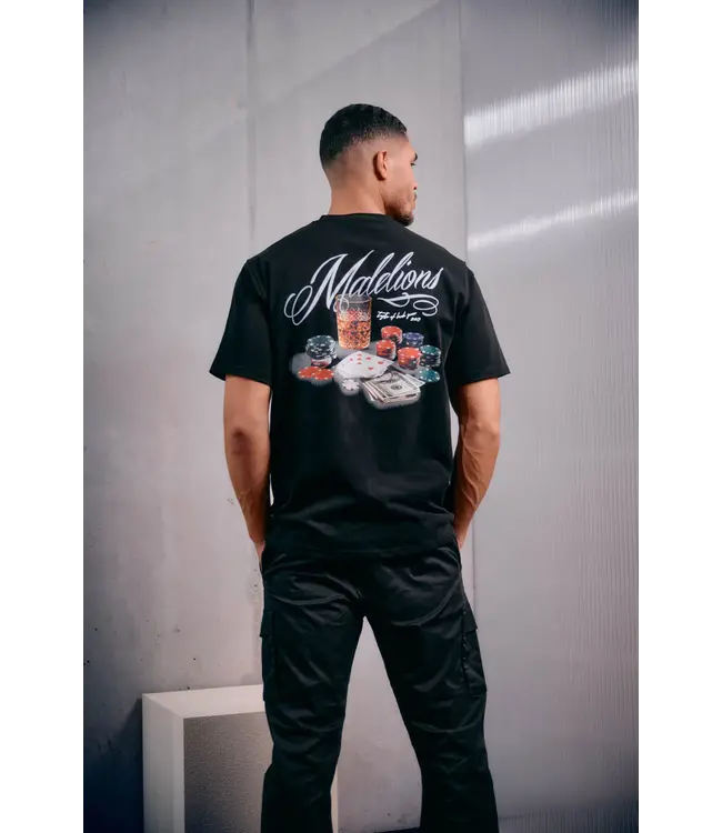 Malelions Malelions Men Playing Cards T-Shirt Black - Regular Fit