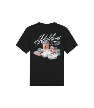 Malelions Playing Cards T-Shirt Black - Regular Fit