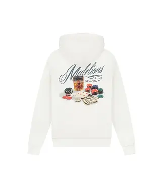 Malelions Malelions Men Playing Cards Hoodie Off White - Oversized Fit