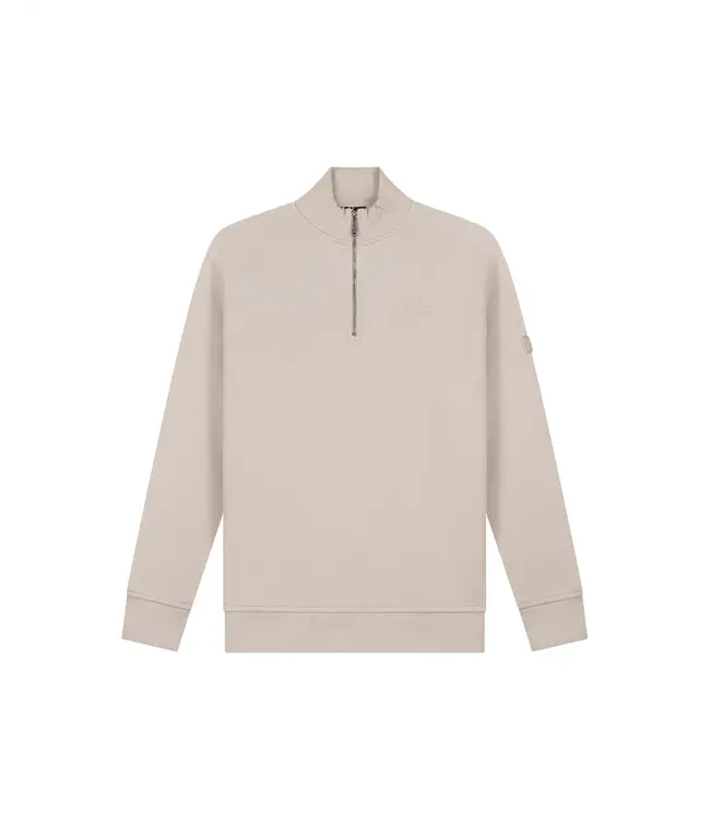 Malelions Malelions Men Turtle Half Zip Sweater Sand - Slim Fit
