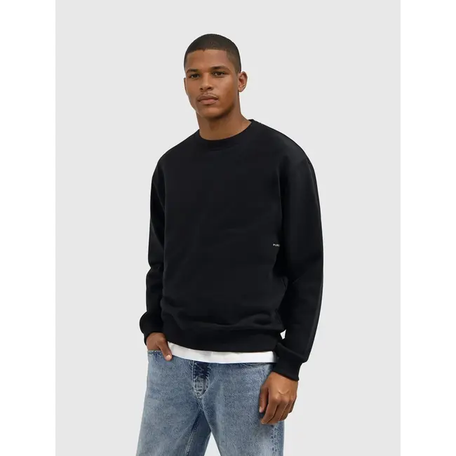 PurePath (by PureWhite) PurePath 25030309 My Other Car Sweater Black - Loose Fit