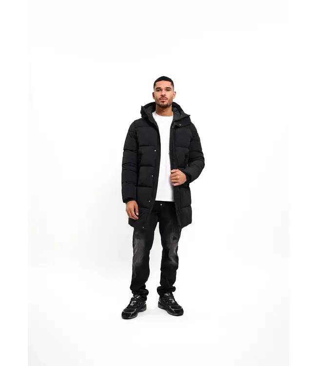 Malelions Malelions Men Mid Length Puffer Jacket Black