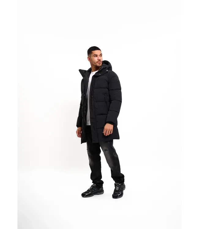 Malelions Malelions Men Mid Length Puffer Jacket Black