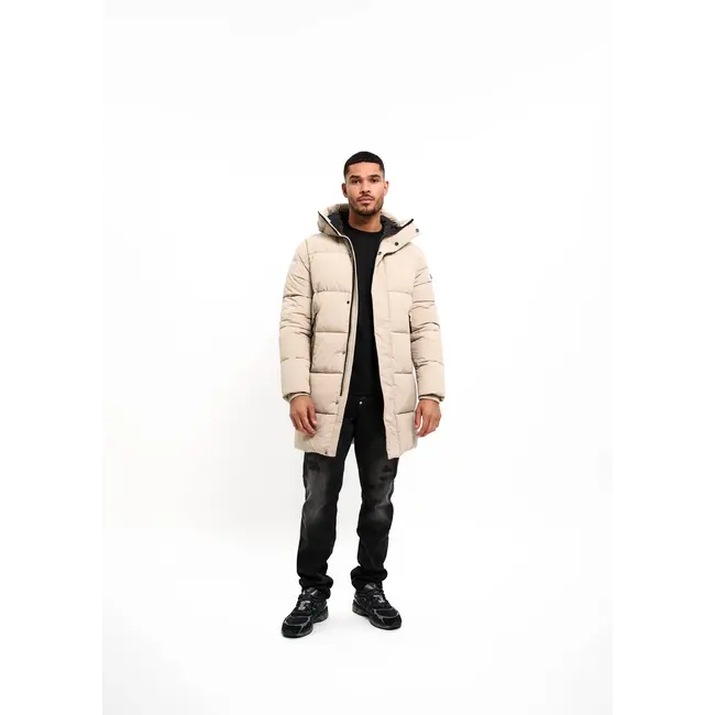 Malelions Malelions Men Mid Length Puffer Jacket Sand
