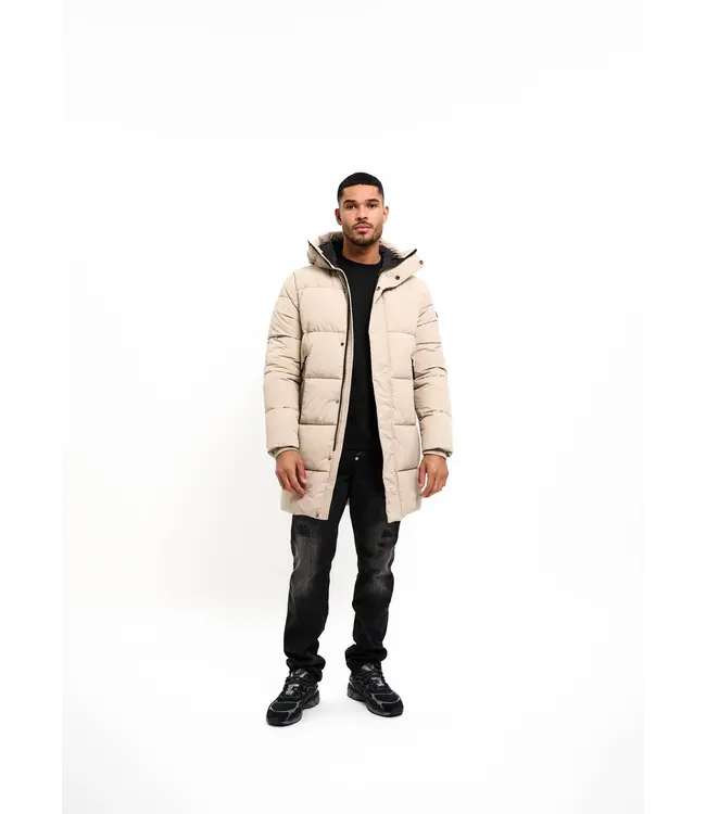 Malelions Malelions Men Mid Length Puffer Jacket Sand
