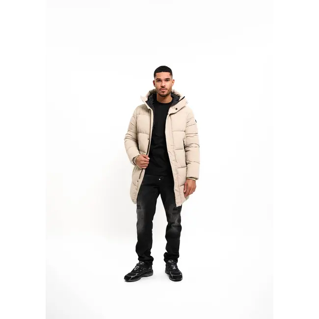 Malelions Malelions Men Mid Length Puffer Jacket Sand