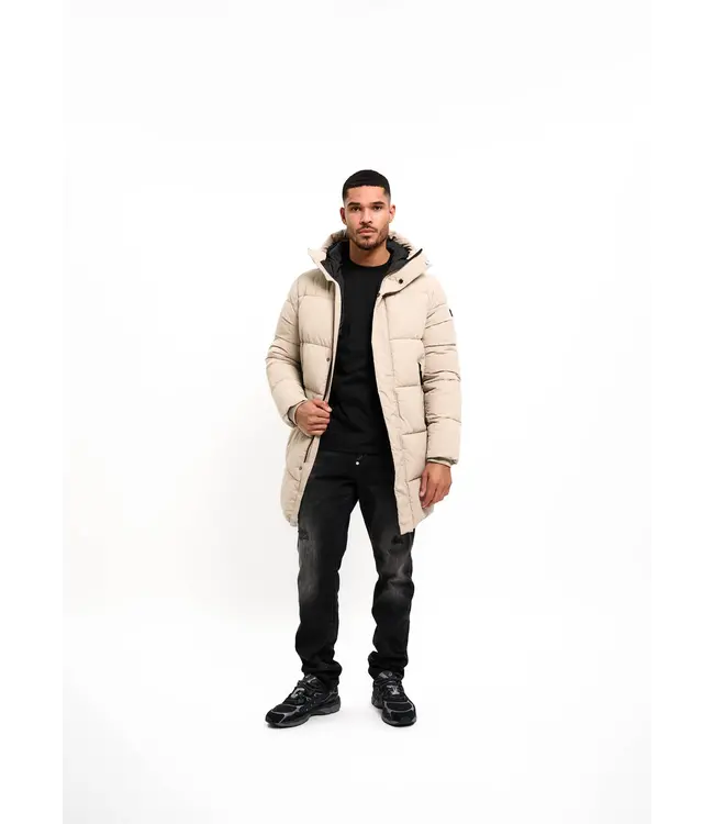Malelions Malelions Men Mid Length Puffer Jacket Sand