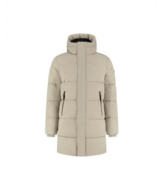 Malelions Mid Length Puffer Jacket Sand