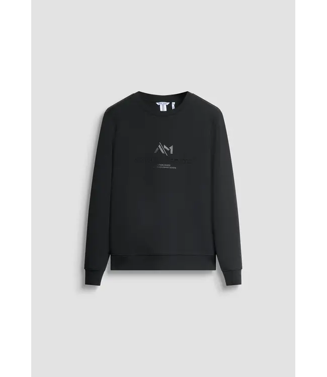 Antony Morato Antony Morato MMFL01102-FA150168 COTTON BLEND SLIM FIT CREWNECK SWEATSHIRT WITH LOGO Black - Slim Fit