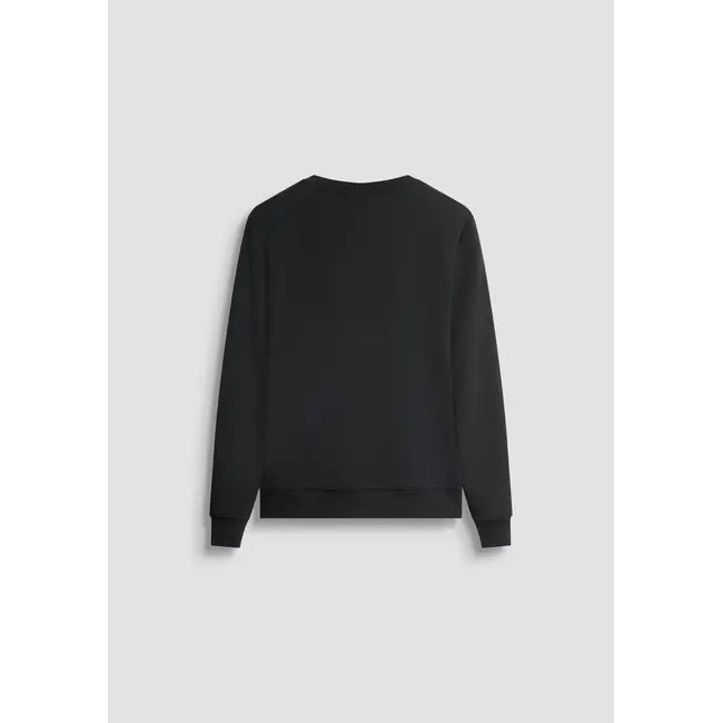 Antony Morato Antony Morato MMFL01102-FA150168 COTTON BLEND SLIM FIT CREWNECK SWEATSHIRT WITH LOGO Black - Slim Fit