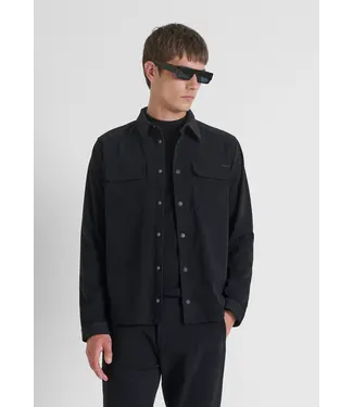 Antony Morato SHIRT IN VELVET WITH LOGO BADGE - Regular Fit