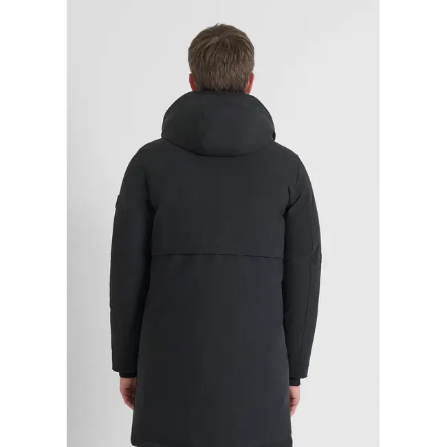 Antony Morato Antony Morato MMCO00958-FA600277 COAT REGULAR FIT IN WATER PROOF TWILL TECHNO FABRIC WITH ECOPADDING AND METAL LOGO ON RUBBER PATCH
