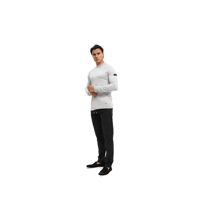 Malelions Malelions Men Knitted Crewneck Ocean Grey - Slim Fit
