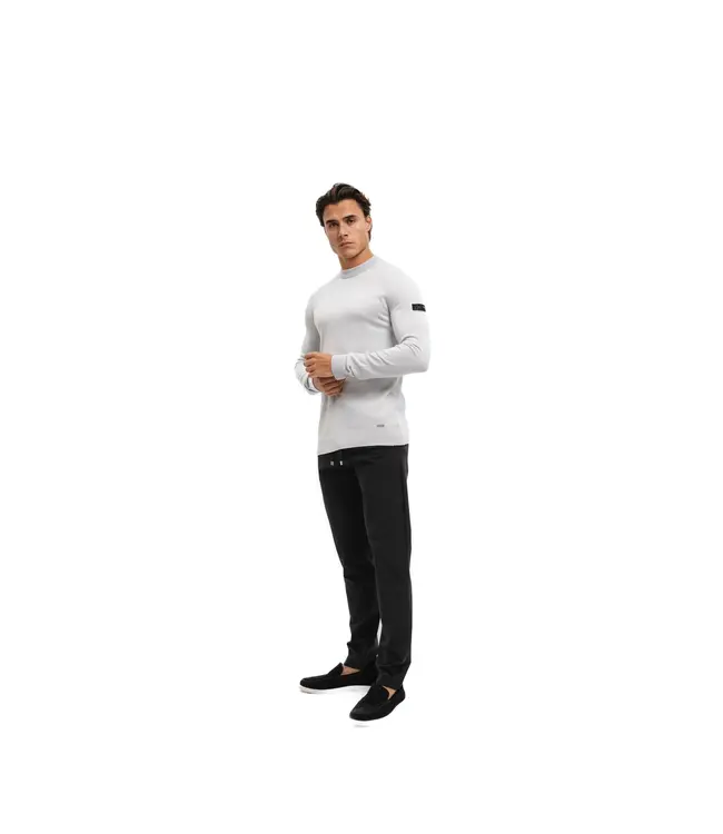 Malelions Malelions Men Knitted Crewneck Ocean Grey - Slim Fit