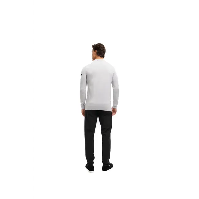 Malelions Malelions Men Knitted Crewneck Ocean Grey - Slim Fit
