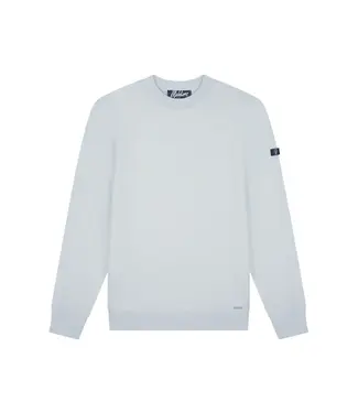 Malelions Men Knitted Crewneck Ocean Grey - Slim Fit