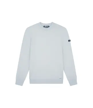 Malelions Men Knitted Crewneck Ocean Grey - Slim Fit