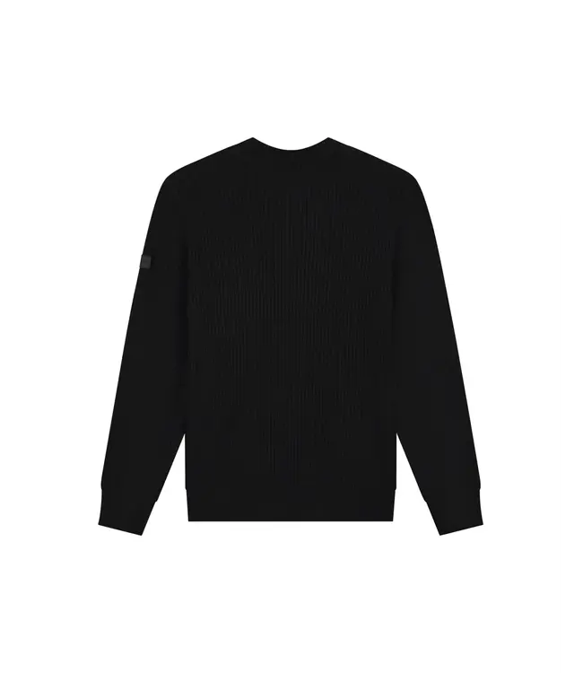 Malelions Malelions Men Knitted Rib Sweater Black - Slim Fit