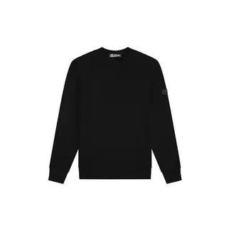 Malelions Men Knitted Rib Sweater Black - Slim Fit