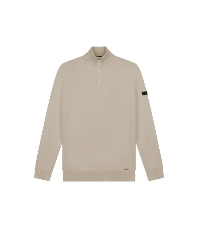 Malelions Malelions Men Knitted Quarter Zip Sand - Slim Fit