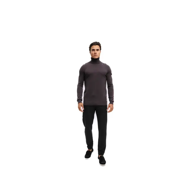 Malelions Malelions Men Knitted Turtleneck Mulch Brown - Slim Fit