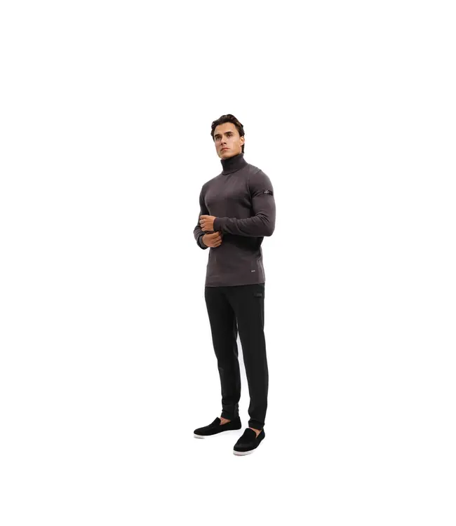 Malelions Malelions Men Knitted Turtleneck Mulch Brown - Slim Fit