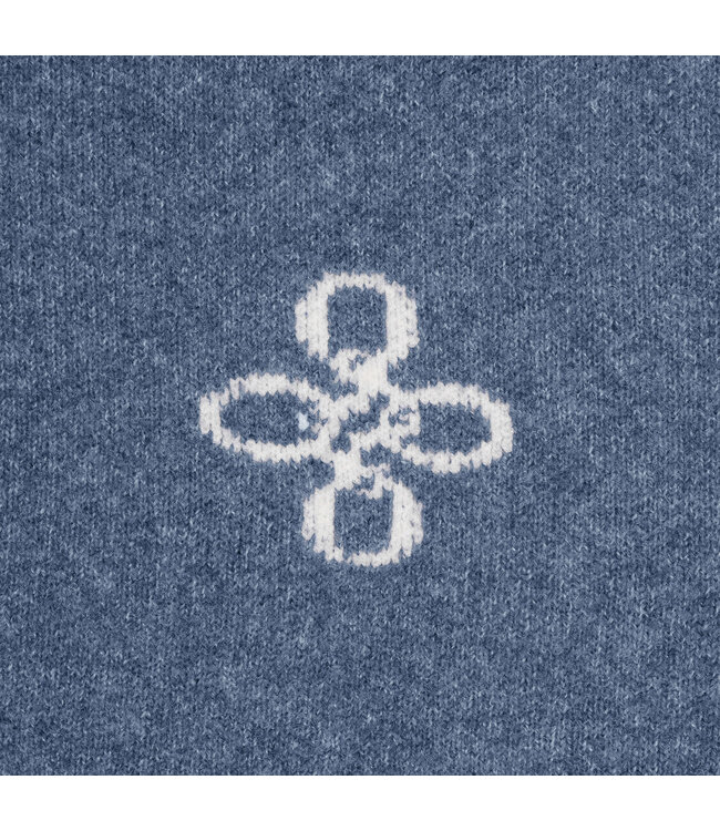 Quotrell Quotrell Calvin Knitted Zip Hoodie Denim Blue - Oversized Fit