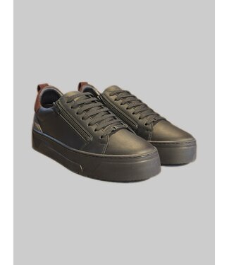 Antony Morato SNEAKER ZIPPER MIX IN COATED LEATHER AND SUEDE CONTRAST DOUBLE OPENING METAL LOOP PLATFORM SOLE