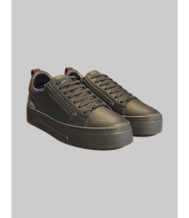 Antony Morato Antony Morato MMFW01817-LE300105 SNEAKER ZIPPER MIX IN COATED LEATHER AND SUEDE CONTRAST DOUBLE OPENING METAL LOOP PLATFORM SOLE
