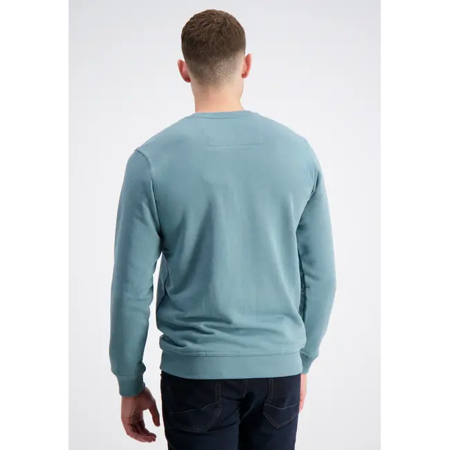 Gabbiano Gabbiano 15094 Round Neck Logo Branded Teal Blue - Regular Fit