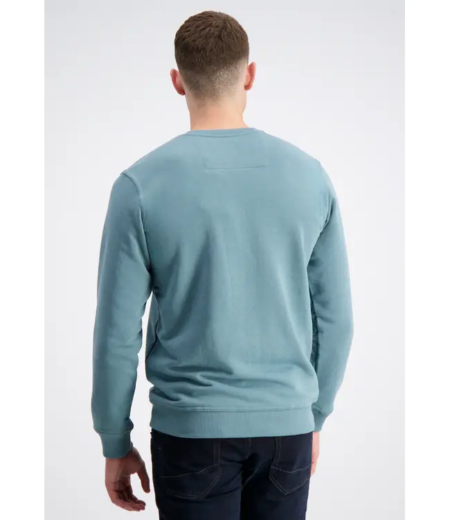 Gabbiano Gabbiano 15094 Round Neck Logo Branded Teal Blue - Regular Fit