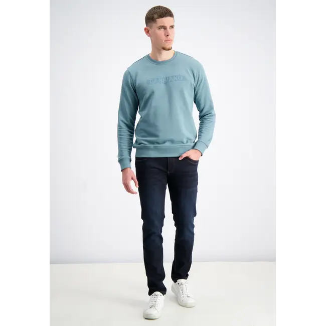 Gabbiano Gabbiano 15094 Round Neck Logo Branded Teal Blue - Regular Fit